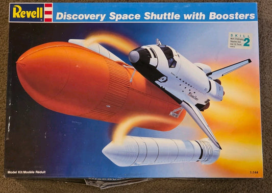 1988 Revell Monogram Discovery Space Shuttle with Boosters Model Kit 1:144 #4544