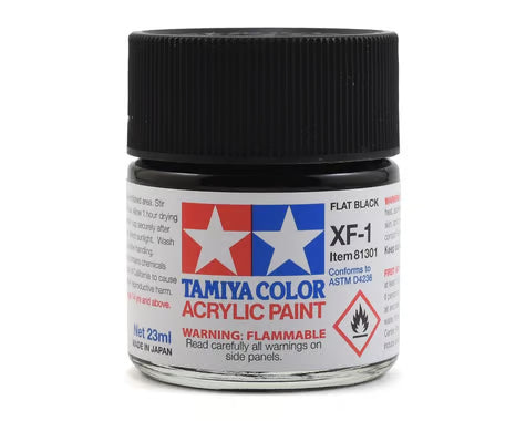 Acrylic Xf-1 Flat Black 23Ml Bottle