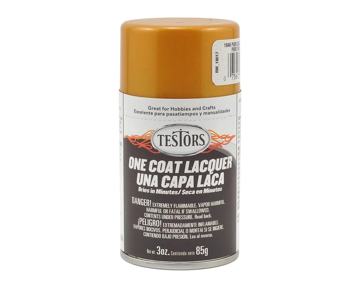 Testors Pure Gold "Extreme Lacquer" Spray Paint (3oz)